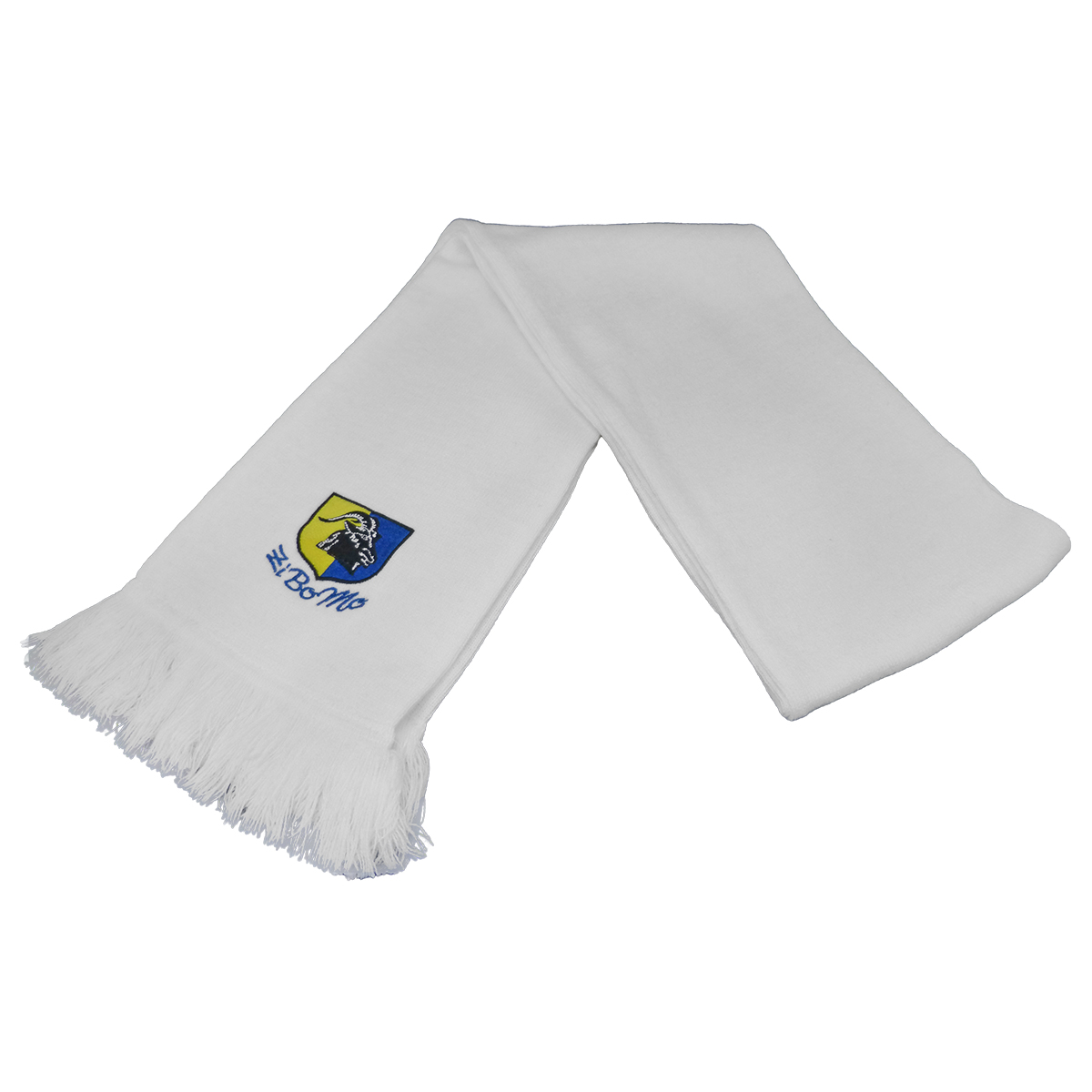 Schal gestrickt mit 2 x Logo Stick Karneval