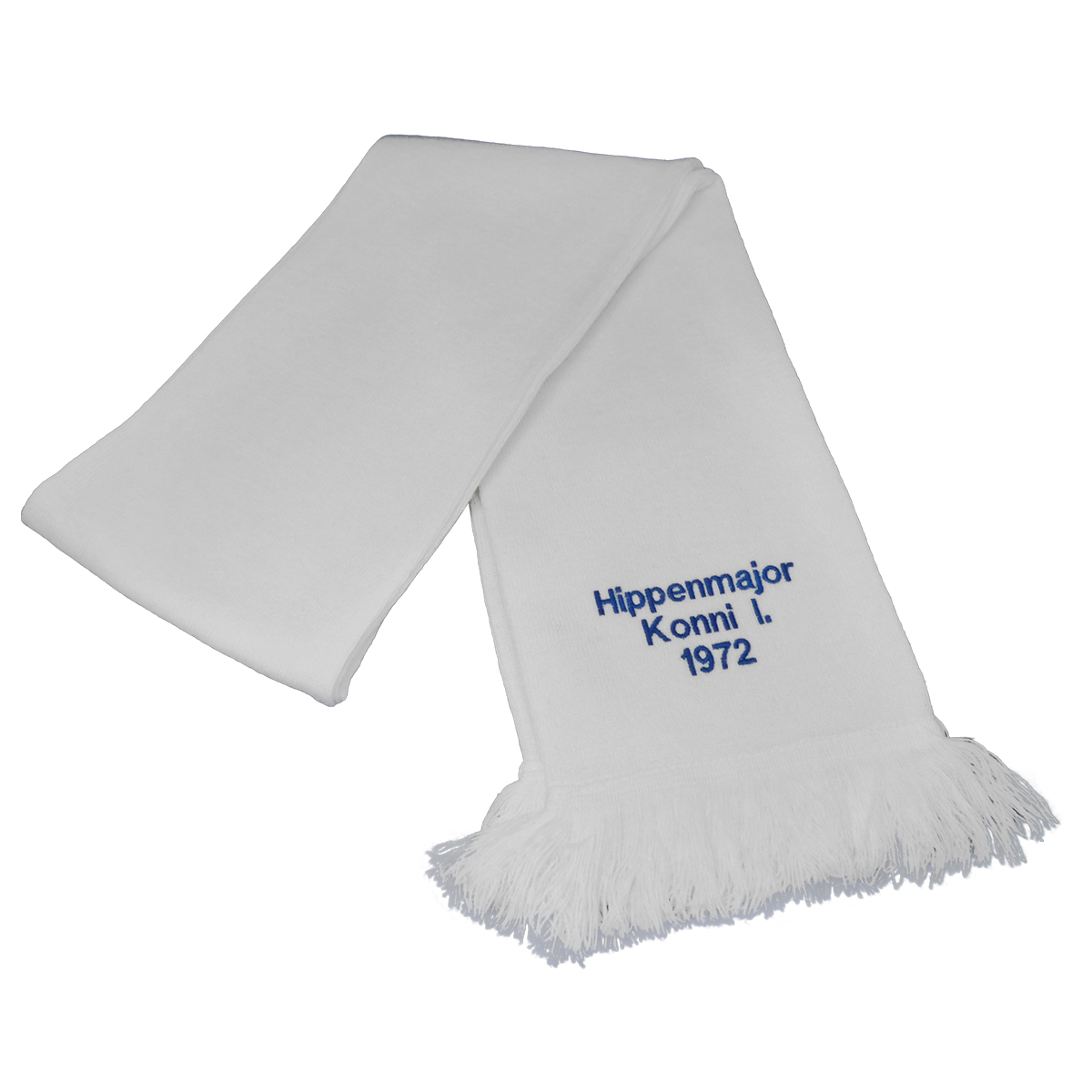 Schal gestrickt mit 2 x Logo Stick Karneval