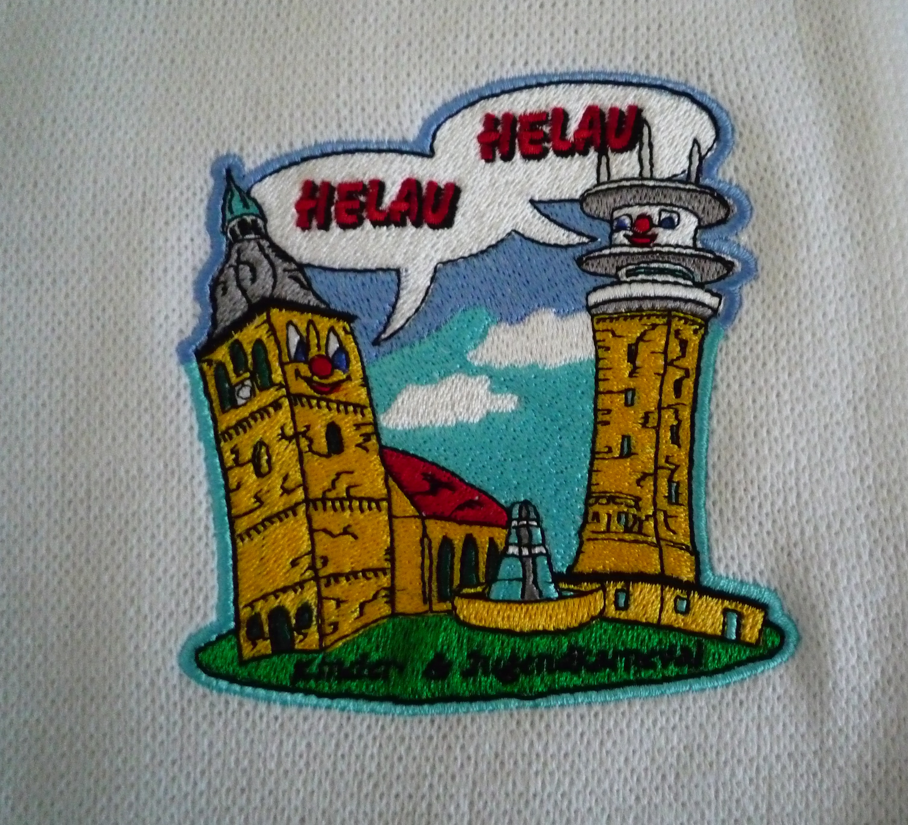 Schal gestrickt mit 1 x Logo Stick Karneval